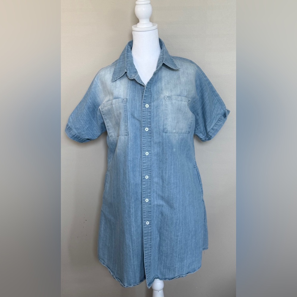 Women’s Blue Denim Dress with Pockets